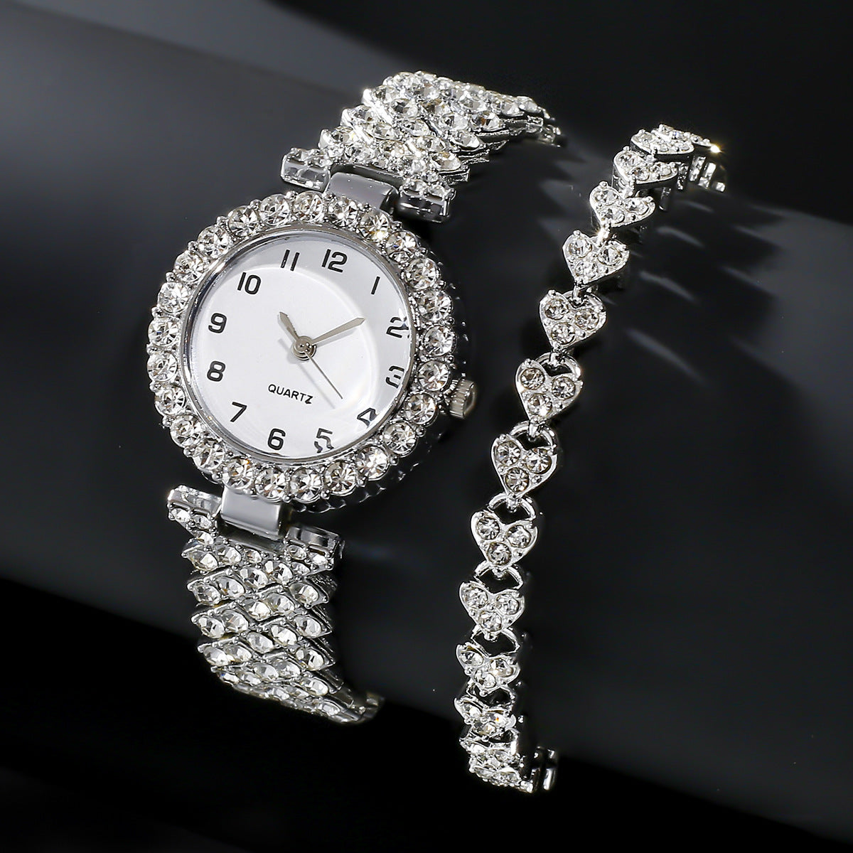 Luxury Fashion Women WristWatch Set Silver Strap Alloy Bracelet For Ladies - Smarty Pick Deals