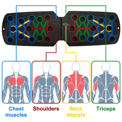 28 in 1 Push up Rack Board System Fitness Workout Train Home Gym Exercise Stands - Smarty Pick Deals