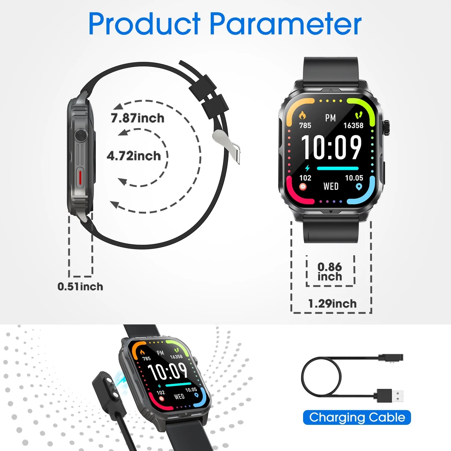 H5 IP68 Waterproof Smartwatch for Women Men , Smart Watch with Bluetooth Call, android & iphone - Smarty Pick Deals