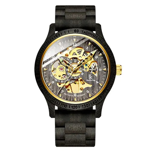 Classic Fashion Wooden Men Automatic Mechanical Watch Wooden Strap - Smarty Pick Deals