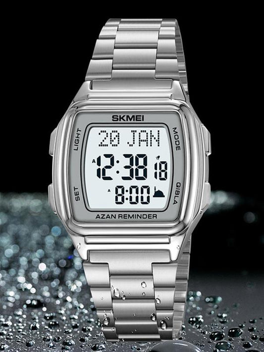 Men'S Business Fashion Digital Watch, Multifunctional Square Dial Digital Watch with Luminous Dial & Alarm Mode, Waterproof Watch with Box - Smarty Pick Deals