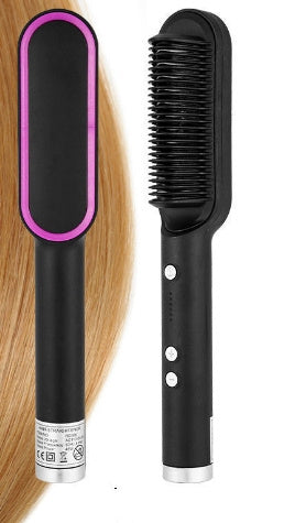 2 In 1 Hair Straightener Hot Comb Negative Ion Curling Tong Dual-purpose Electric Hair Brush - Smarty Pick Deals