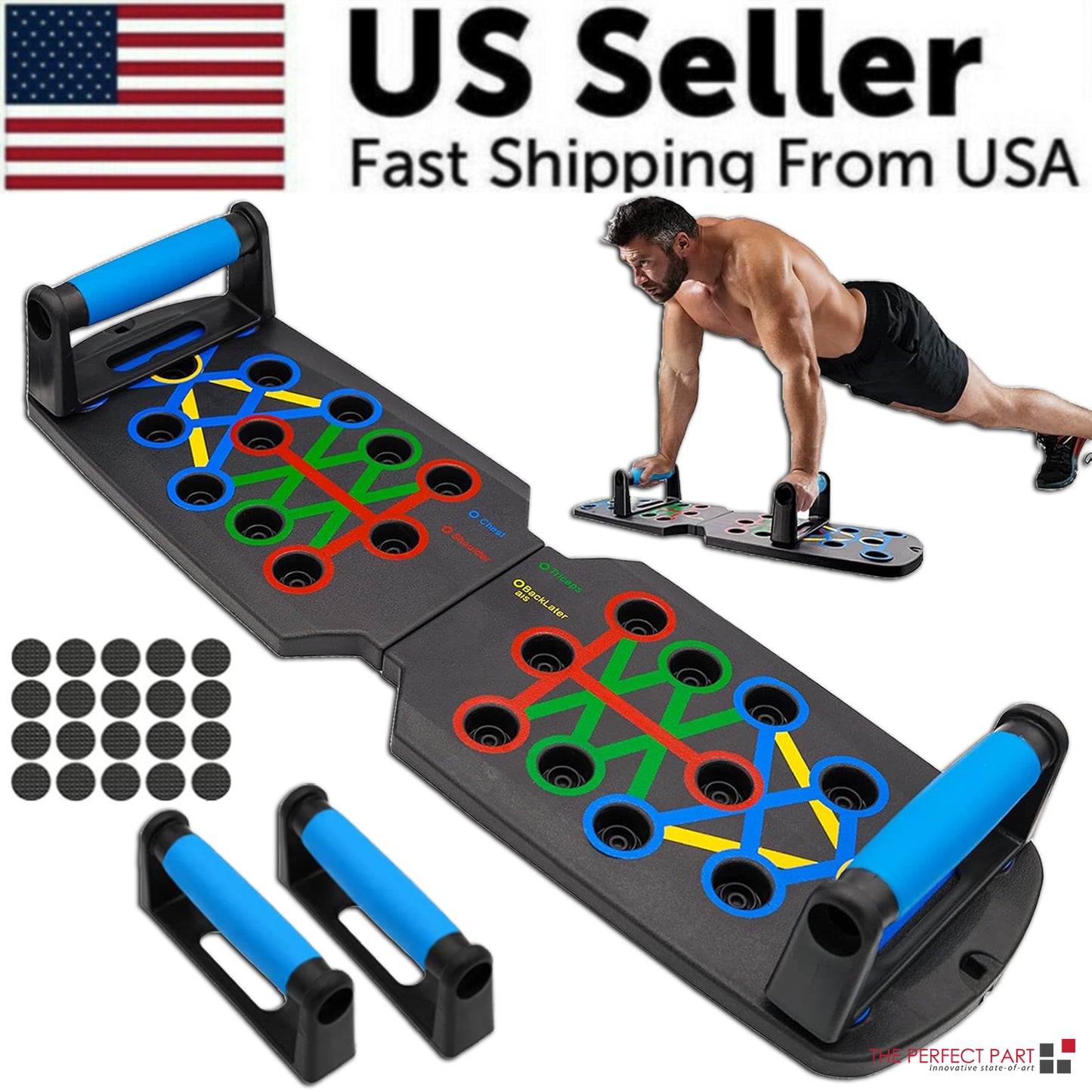 28 in 1 Push up Rack Board System Fitness Workout Train Home Gym Exercise Stands - Smarty Pick Deals