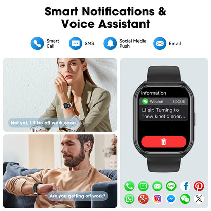 1.85-Inch Smart Watch for Men Women IP67 Waterproof Sports Smart Watch for Android Black - Smarty Pick Deals