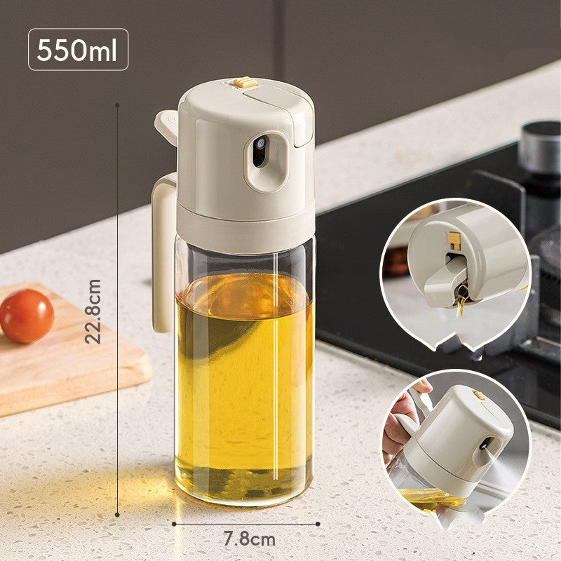 2 In 1 Oil Sprayer Bottle BBQ Cooking Oil Dispenser Olive Oil Pourers Sprayer Kitchen Baking Oil Mister Vinegar Bottle - Smarty Pick Deals