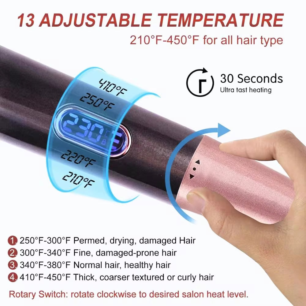 2 in 1 Hair Straightener and Curler Twist Straightening Curling Iron Professional Negative Ion Fast Heating Styling Flat Iron - Smarty Pick Deals