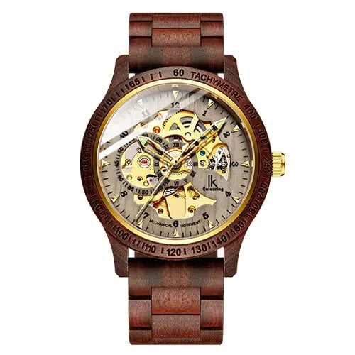 Classic Fashion Wooden Men Automatic Mechanical Watch Wooden Strap - Smarty Pick Deals