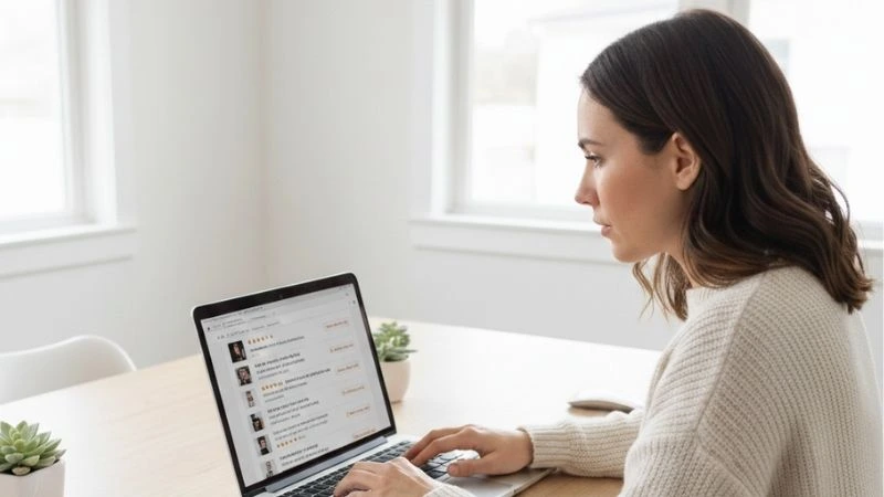 checking reviews in smart shopping guide for beginners